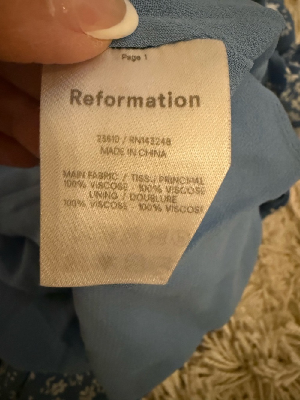 REFORMATION ELLE DRESS SIZE 6 - Picture 5 of 5